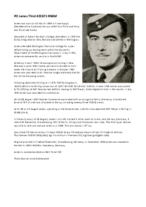 A preview of a PDF biography for Third, James